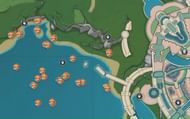 Sternshield Crab location on the western side of the Court of Fontaine (Image via HoYoverse)